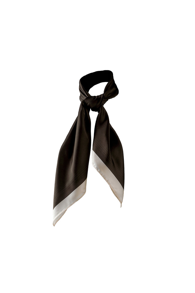 Ayana Silk Scarf in Coffee and Crema