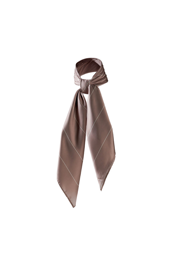 Ayana Silk Scarf in Brown Square