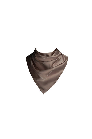 Ayana Silk Scarf in Brown Square