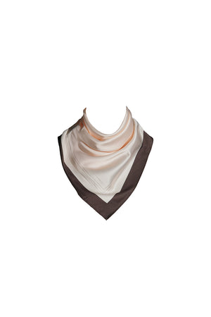 Ayana Silk Scarf in Crema and Coffee