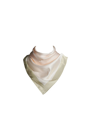 Ayana Silk Scarf in Crema and Aloe