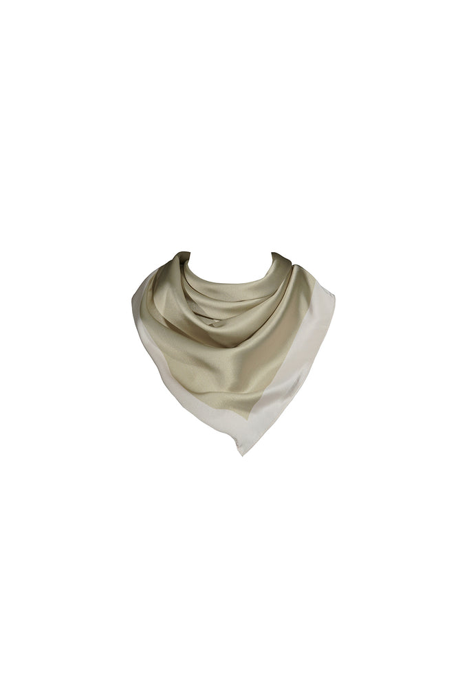 Ayana Silk Scarf in Aloe and Crema