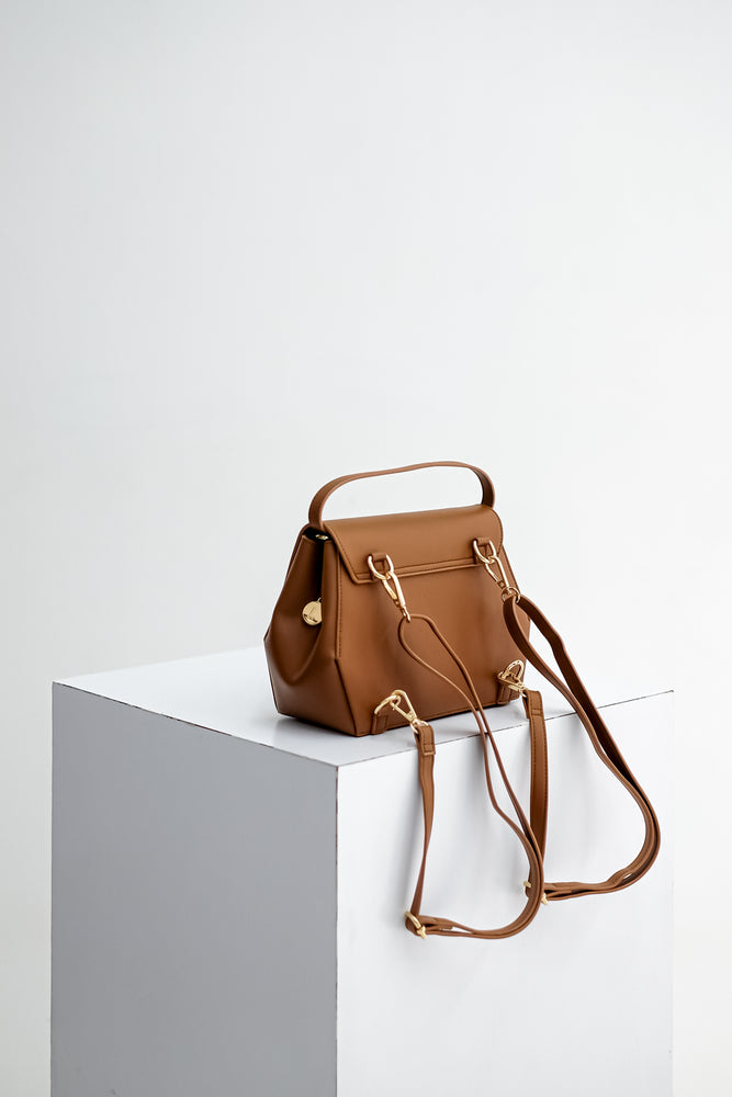 Mini Liora Backpack in Hazel-Brown