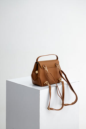 Mini Liora Backpack in Hazel-Brown