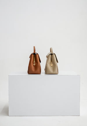 Medium Liora Backpack in Taupe