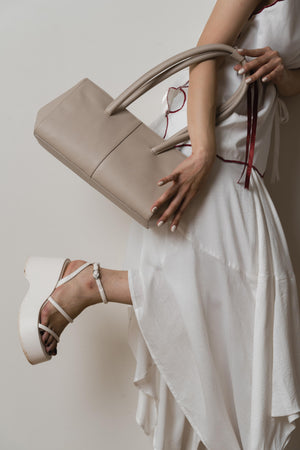 Tortee Baguette Bag in Ivory