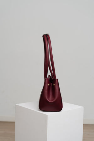 Tortee Baguette Bag in Red Wine