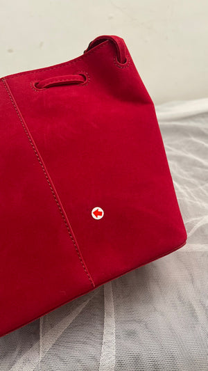 SAMPLE/DEFECT SALE - Taffy Bucket Bag in Red