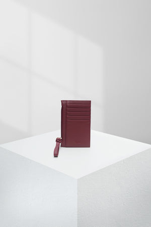 Lou Card Holder in Red-Wine