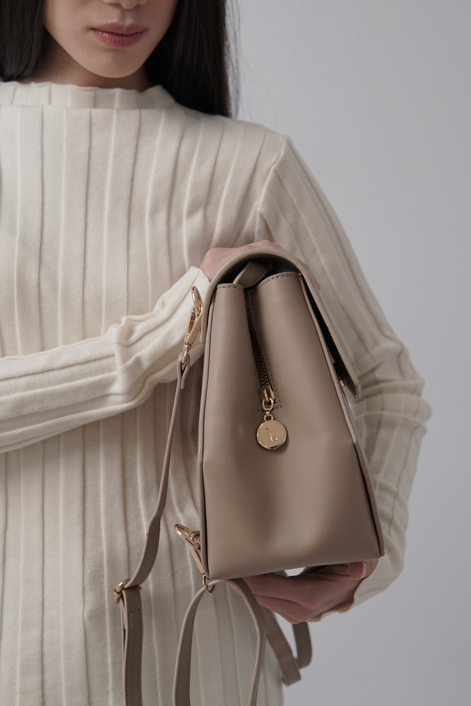 Medium Liora Backpack in Taupe