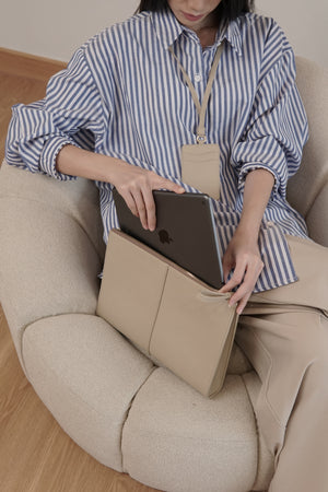 Levaya iPad Sleeve in Buttercream