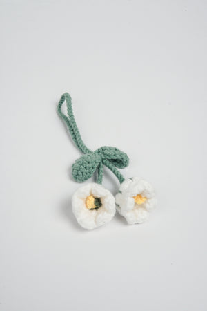 Bell Flower Handle Hugger in White - Small