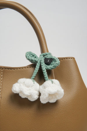Bell Flower Handle Hugger in White - Small