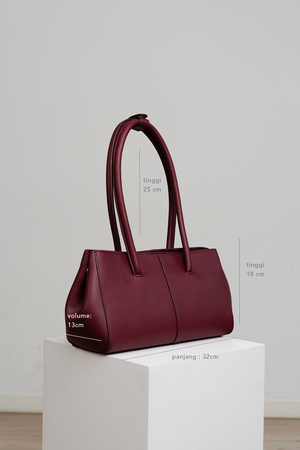 Tortee Baguette Bag in Red Wine