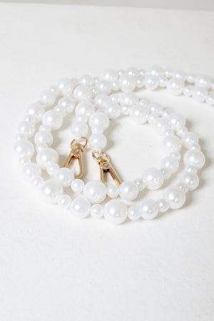 Ocean Pearl Strap in White Pearl - Bag Accessories